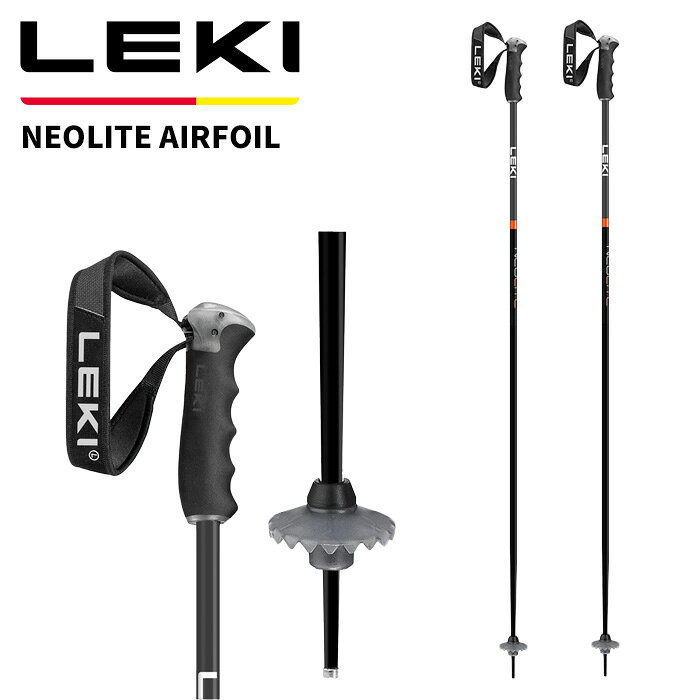 LEKI レキ ポール ストック NEOLITE AIRFOIL カラー : ブラック/ネオンオレンジ サイズ : 110cm, 115cm, 120cm 品番 : 65348241 シャフト : アルミ合金(14φAIRFOIL)HTS 6.0 グリップ : PRO G PAS バスケット &amp; チップ : VISION、STEEL TIP(carbide) ※ご注意※ ・製造過程で細かいキズがつくことがありますが、不良品には該当いたしません。 ・実店舗と在庫を共有しているため、タイミングによって完売となる場合がございます。 ・モニターの発色によって色が異なって見える場合がございます。