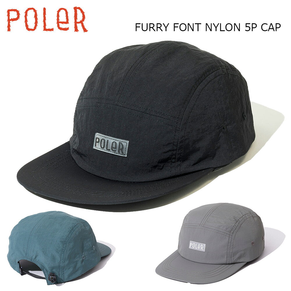 POLOR【26SS FURRY FONT NYLON 5P CAP】ポーラー ナイロンキャップ 5パネル ドローコード