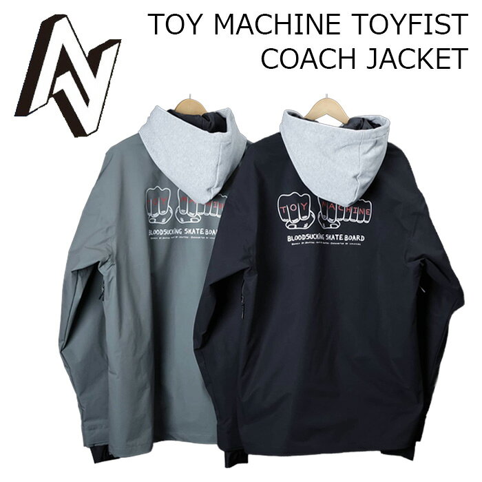 TOY MACHINE TOYFIST COACH JACKET REGULAR FIT カラー : TOYFIST-BLACK, TOYFIST-KHAKI サイズ : XS, S, M, L, XL WATERPROOF : 10,000mm BREATHABLE : 8,000g/m&sup2;/24hr 2LAYER / SECTION SEAM SEALING / DUPONT&trade; / TEFLON&reg;COATING / 3-D CUTTING FIT サイドベンチレーション / ジャケットウエストゲーター / 脱着可能フード / ゴーグルポケット / カフゲーター / ICカードポケット / 裾ドローコード ※ご注意※ ・製造過程で細かいキズがつくことがあります。ご了承ください。 ・実店舗と在庫を共有しているため、タイミングによって完売となる場合がございます。 ・モニターの発色によって色が異なって見える場合がございます。