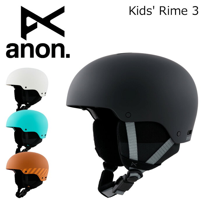 ANON アノン ヘルメット Kids' Rime 3 Ski & Snowboard Helmet Round Fit 26-27モ...