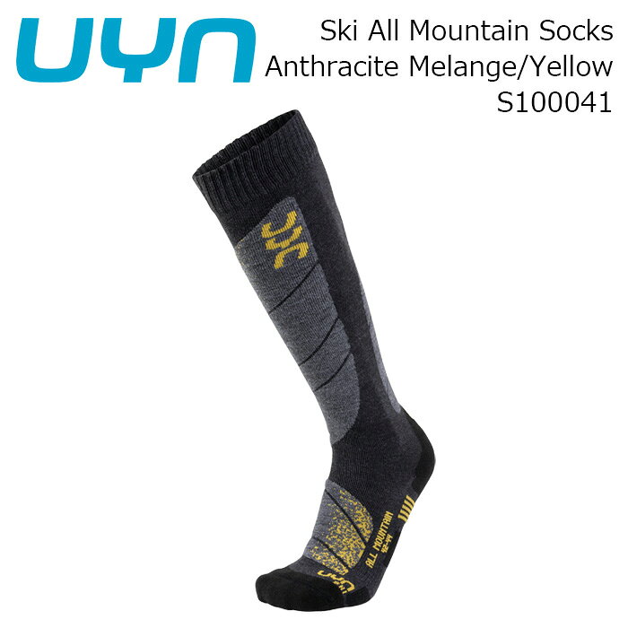 Ski All Mountain Socks Anthracite Melange/Yellow カラー : G726-AnthraciteMelange/Yellow サイズ : 35/38, 39/41, 42/44, 45/47 Description On thrilling ski days, the All-Mountain Socks envelop the athlete's foot with targeted protection for the ankle and Achilles tendon, while optimal ventilation ensures unmatched comfort and performance. Discover the freedom to move at your best. Details -Optimal foot protection for dynamic skiing days -Reinforced ankle area for increased safety -Specific support for the sensitive Achilles tendon area -Effective ventilation for superior comfort and breathability -All-Mountain design for high performance in every condition Composition POLYESTER 46% ACRYLIC 30% POLYAMIDE 14% POLYPROPYLENE 8% ELASTANE 2% ※ご注意※ ・製造過程で細かいキズがつくことがあります。ご了承ください。 ・実店舗と在庫を共有しているため、タイミングによって完売となる場合がございます。 ・モニターの発色によって色が異なって見える場合がございます。 【返品交換不可商品】