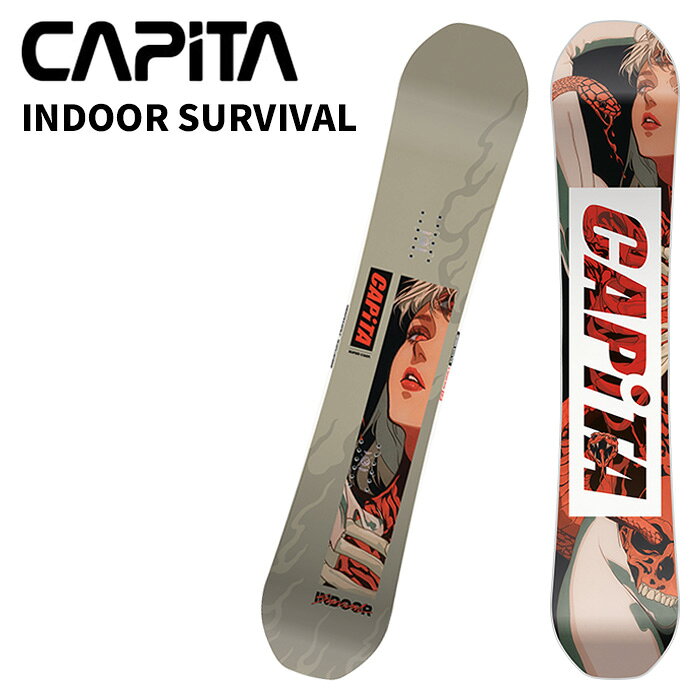 INDOOR SURVIVAL サイズ : 150cm, 152cm, 154cm, 156cm, 158cm, 160cm Park + Resort / True Twin / Traditional Camber The poppy and quick-turning freestyle board that can do it all. The Indoor Survival excels at the resort and in the park with its Meta Core&trade; and Titanal Centerline Booster which creates incredible underfoot response in a lightweight package. Additionally, the Indoors’ New Age Twin shape with Death Grip&trade; maximizes its carving capability. ※ご注意※ ・製造過程で細かいキズがつくことがあります。ご了承ください。 ・実店舗と在庫を共有しているため、タイミングによって完売となる場合がございます。 ・モニターの発色によって色が異なって見える場合がございます。