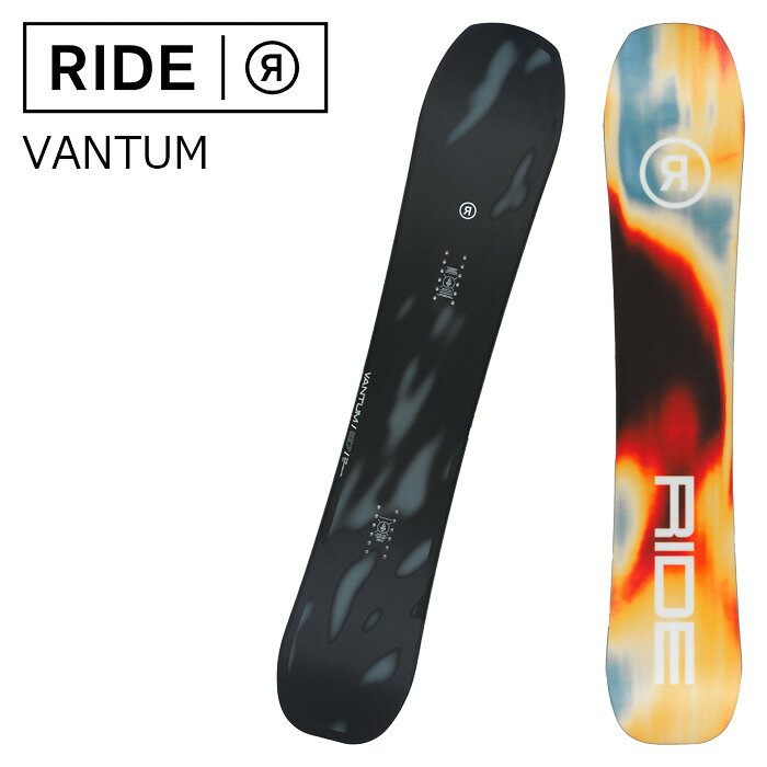 VANTUM サイズ : 145cm, 148cm, 151cm, 153cm, 155cm, 157cm, 159cm, 162cm, 166cm 「Vantum(ヴァンタム)」——名前からして未来的ですよね?でも実は、もう未来は始まっています。この“未来仕様”の時代にふさわしいボードに乗りましょう。Vantum はグルーマー、サイドヒット、パウダー、さらには気分が乗ればパークでも活躍するよう設計された、真のオールラウンドボードです。 Vantum は従来どおりの長さで乗ることを想定しており、RIDE のディレクショナル・スタンダードキャンバーを採用。これにより、安定性が高く、テイクオフからランディング、その間のすべてに対応できる仕上がりになっています。 そして未来のテクノロジーとも言える新機能「Urethane Channel」を搭載。これはコアの一部を削り出し、そこに RIDE のウレタン素材を充填した構造で、Slimewalls に使われているウレタンと同様の素材です。過去の技術を進化させ、未来へ押し進めた形です。この Urethane Channel はノーズ部分に集中配置されており、荒れたコンディションでもボードの安定性を高めます。荒れた雪面を突っ切るときにノーズがバタつく、あの不快感とはもうお別れです。 さらに Vantum はテーパード・クアドラティックサイドカットと Roll-In Construction を組み合わせ、素早いエッジ切り替え、深雪での浮力、そしてサイドヒットを飛んだときにパトロール(イエロージャケット)から逃げ切れるほどの俊敏さを実現しています。 過去から抜け出し、未来へ踏み出す——それが全く新しい Vantum です。 ABILITY : Intermediate, Advanced RESPONSE : Medium SPECIALTY : All Mountain, Powder Available In Wide : Yes 【SIZE】 SIZE (CM): 145 EFFECTIVE EDGE (MM): 1092 WAIST WIDTH (MM): 245 SIDECUT RADIUS (M): 7.3 / 5.8 / 4.4 TIP &amp; TAIL WIDTH (MM): 297 / 290 SET BACK = -19 (MM) REF STANCE (MM): 483 RIDER WEIGHT (LBS / KG): 60 - 160 / 27 - 73 SIZE (CM): 148 EFFECTIVE EDGE (MM): 1118 WAIST WIDTH (MM): 248 SIDECUT RADIUS (M): 7.8 / 6.4 / 4.5 TIP &amp; TAIL WIDTH (MM): 299 / 292 SET BACK = -19 (MM) REF STANCE (MM): 495 RIDER WEIGHT (LBS / KG): 65 - 160 / 30 - 74 SIZE (CM): 151 EFFECTIVE EDGE (MM): 1143 WAIST WIDTH (MM): 251 SIDECUT RADIUS (M): 8.0 / 6.8 / 5.0 TIP &amp; TAIL WIDTH (MM): 301 / 294 SET BACK = -19 (MM) REF STANCE (MM): 508 RIDER WEIGHT (LBS / KG): 75 - 165 / 34 - 75 SIZE (CM): 153 EFFECTIVE EDGE (MM): 1156 WAIST WIDTH (MM): 254 SIDECUT RADIUS (M): 8.5 / 7.0 / 5.3 TIP &amp; TAIL WIDTH (MM): 303 / 296 SET BACK = -19 (MM) REF STANCE (MM): 521 RIDER WEIGHT (LBS / KG): 100 - 180 / 45 - 82 SIZE (CM): 155 EFFECTIVE EDGE (MM): 1168 WAIST WIDTH (MM): 257 SIDECUT RADIUS (M): 8.8 / 7.3 / 5.5 TIP &amp; TAIL WIDTH (MM): 305 / 298 SET BACK = -19 (MM) REF STANCE (MM): 533 RIDER WEIGHT (LBS / KG): 115 - 195 / 52 - 88 SIZE (CM): 157 EFFECTIVE EDGE (MM): 1181 WAIST WIDTH (MM): 259 SIDECUT RADIUS (M): 9.0 / 7.4 / 5.7 TIP &amp; TAIL WIDTH (MM): 307 / 300 SET BACK = -19 (MM) REF STANCE (MM): 546 RIDER WEIGHT (LBS / KG): 120 - 200 / 55 - 91 SIZE (CM): 159 EFFECTIVE EDGE (MM): 1194 WAIST WIDTH (MM): 261 SIDECUT RADIUS (M): 9.3 / 7.5 / 6.0 TIP &amp; TAIL WIDTH (MM): 309 / 302 SET BACK = -19 (MM) REF STANCE (MM): 559 RIDER WEIGHT (LBS / KG): 125 - 205 / 57 - 93 SIZE (CM): 162 EFFECTIVE EDGE (MM): 1219 WAIST WIDTH (MM): 263 SIDECUT RADIUS (M): 9.5 / 7.9 / 6.2 TIP &amp; TAIL WIDTH (MM): 311 / 304 SET BACK = -19 (MM) REF STANCE (MM): 572 RIDER WEIGHT (LBS / KG): 130 - 210 / 59 - 95 SIZE (CM): 165 EFFECTIVE EDGE (MM): 1245 WAIST WIDTH (MM): 265 SIDECUT RADIUS (M): 9.7 / 8.2 / 6.5 TIP &amp; TAIL WIDTH (MM): 313 / 306 SET BACK = -19 (MM) REF STANCE (MM): 584 RIDER WEIGHT (LBS / KG): 150 - 220+ / 68 - 100+ ※ご注意※ ・製造過程で細かいキズがつくことがあります。ご了承ください。 ・実店舗と在庫を共有しているため、タイミングによって完売となる場合がございます。 ・モニターの発色によって色が異なって見える場合がございます。