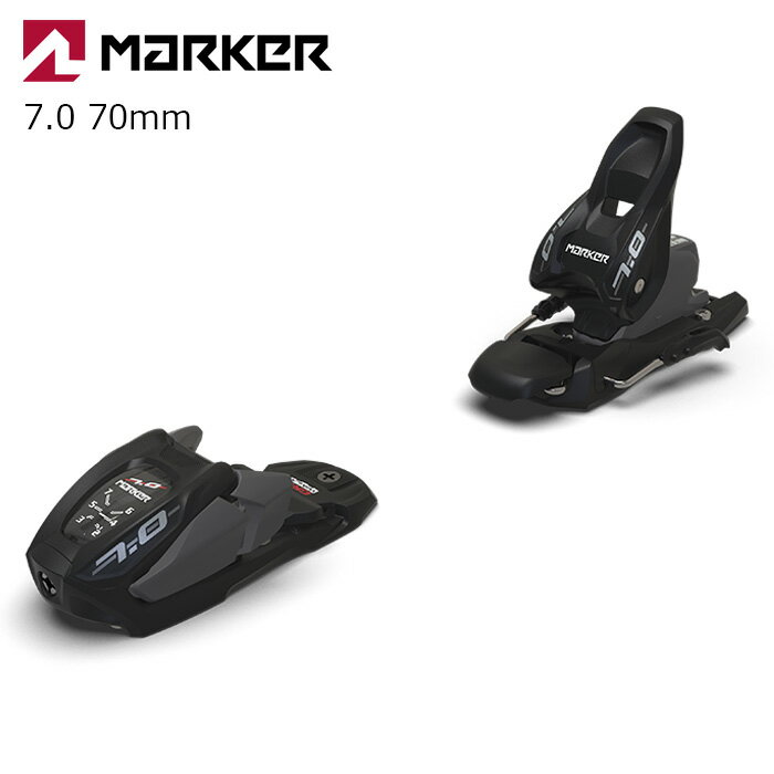 乐天商城 - MARKER マーカー スキー ビンディング 7.0 70mm BLACK/ANTHRACITE（解放値 2.0-7.0）26-27モデル ジュニア【単品販売不可】