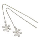 雪の結晶 アメリカン ピアス K10WG 10k 10金 ホワイト ゴールド 【プレゼント ギフト】 ▼