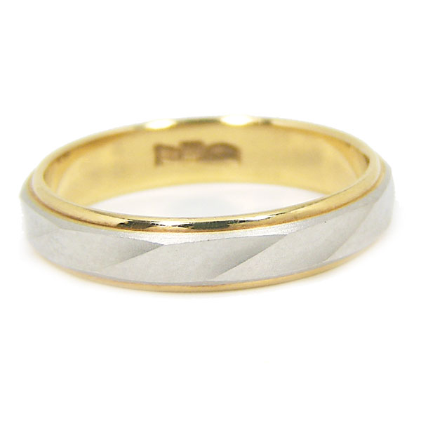 マリッジ リング アンジュ コンビ プラチナ ゴールド リング K18 18金 18K Pt900 刻印無料 結婚指輪 ペアリング 内側刻印 文字入れ メンズ レディース 男女兼用 【プレゼント ギフト】 ▼