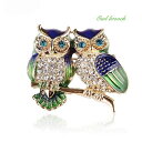 ブローチ ストールピン/キラキラふくろうブローチ レディース 春 夏 秋 冬 ふくろう owl ストーン キラキラ ゴールド スカーフピン ストールピン スカーフ留め ワンポイント ギフト プレゼント おしゃれ 母の日 敬老の日 卒業式 入学式 カジュアル メール便送料無料(4)