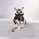 ストールピン ブローチ フクロウブローチ ストールクリップ スカーフ留め ふくろう 梟 ギフト プレゼント ゴールド グリーンアイ おしゃれ 母の日 敬老の日 卒業式 入学式 カジュアル メール便送料無料