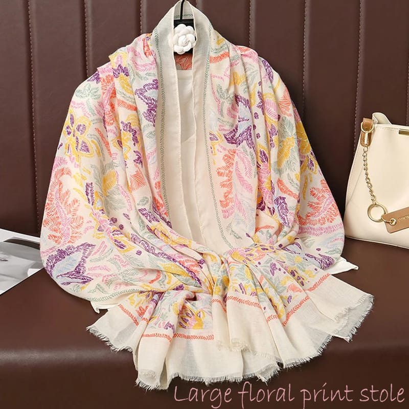 大判ストール 花柄 レディース 春 夏 秋 冬 薄手 ショール 羽織り 冷房対策 UVケア おしゃれ ギフト プレゼント 母の日 敬老の日