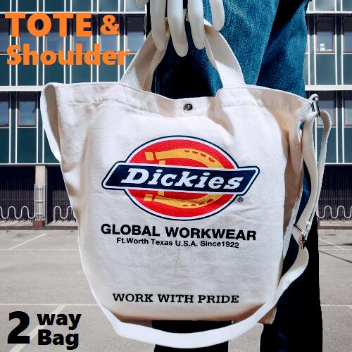 ディッキーズ バッグ メンズ トートバッグ ショルダーバッグ 2way dickies ディッキーズ デッキーズ メンズ レディース ユニセックス TCキャンバス 帆布 ロゴ プリント ブランド 通勤 通学 人気 定番 おしゃれ B4 トート ショルダー 肩掛け 縦型 サブバッグ プレゼント