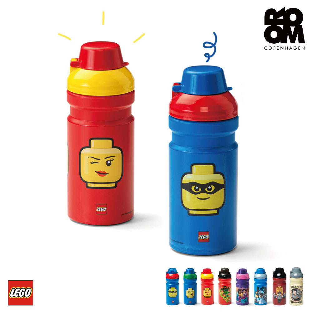  レゴ 水筒 ボトル  LEGO DRINKING BOTTLE - レゴ ドリンキングボトル - 390ml 蓋付き マイボトル 飲みやすい 飲み口 おでかけ ピクニック 持ち運び ランチ 子供 キッズ こども かわいい 誕生日 プレゼント ギフト
