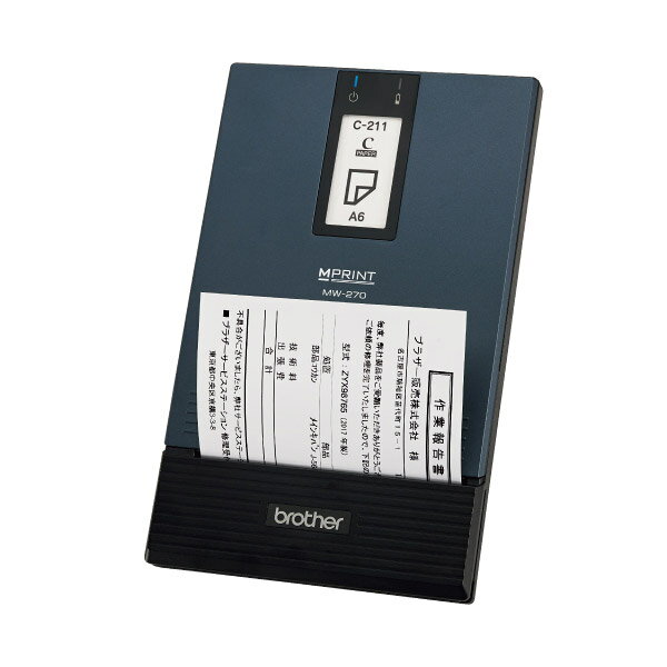 MW-270 ブラザー brother A6サイズ 薄型 モバイルプリンター MFi対応 Bluetooth USB｜ 帳票印刷 伝票印刷 感熱プリンター サーマルプリンター