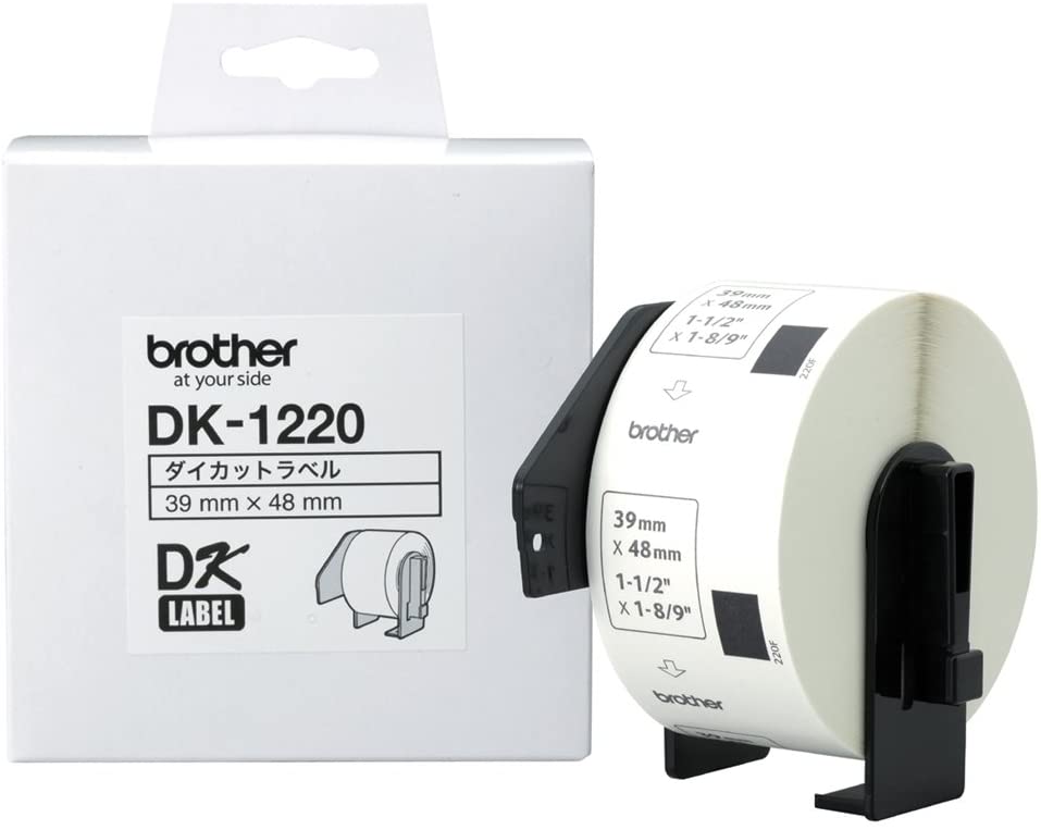 DK-1220 ブラザー brother プレカット 食品表示ラベル 大 感熱ラベルロール紙｜幅39×長さ48mm 1巻620枚｜ブラザーQLシリーズ専用 サーマルラベル 国内正規品 国内保証