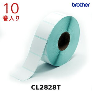 CL2828T 10巻セット ブラザー brother 熱転写ラベルプリンター用 プレカット紙ラベル ロール紙 Amazon偽造防止ラベル対応サイズ Transparency トランスペアレンシー 国内正規品