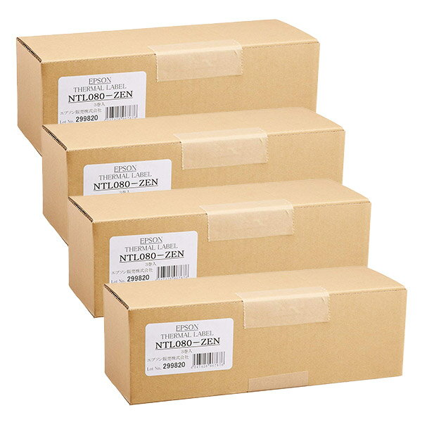 KL060-901 エプソン純正 サーマル ダイカットラベル ロール紙 4箱セット 感熱紙 国内正規品【幅56×長さ25.4mm】約1260枚入 3ロール 4箱 EPSON