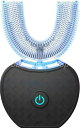 四代目電動歯ブラシ 音波振動歯 ブラシ IPX7防水 ワイヤレス充電 360°U型 ブラック|詳細画像