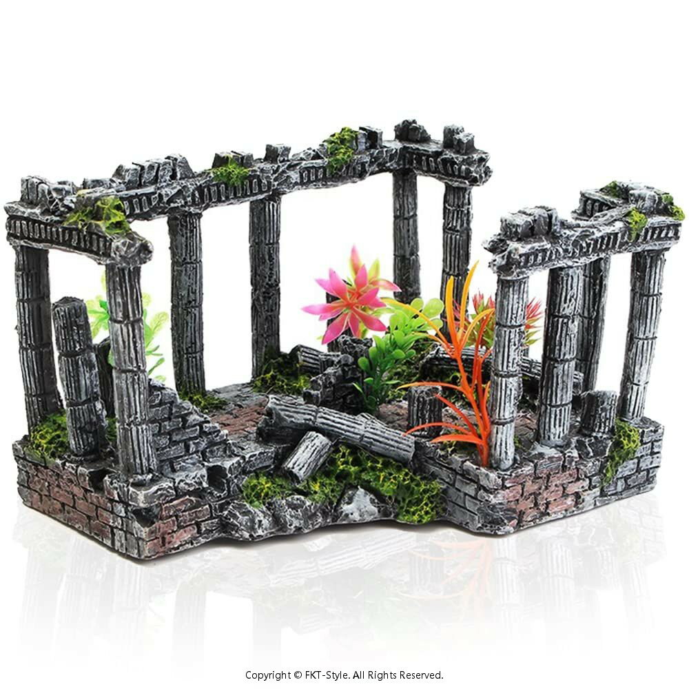 水槽 オブジェ 神殿 遺跡 城 アクアリウム オーナメント 隠れ家 インテリア 置物 飾り