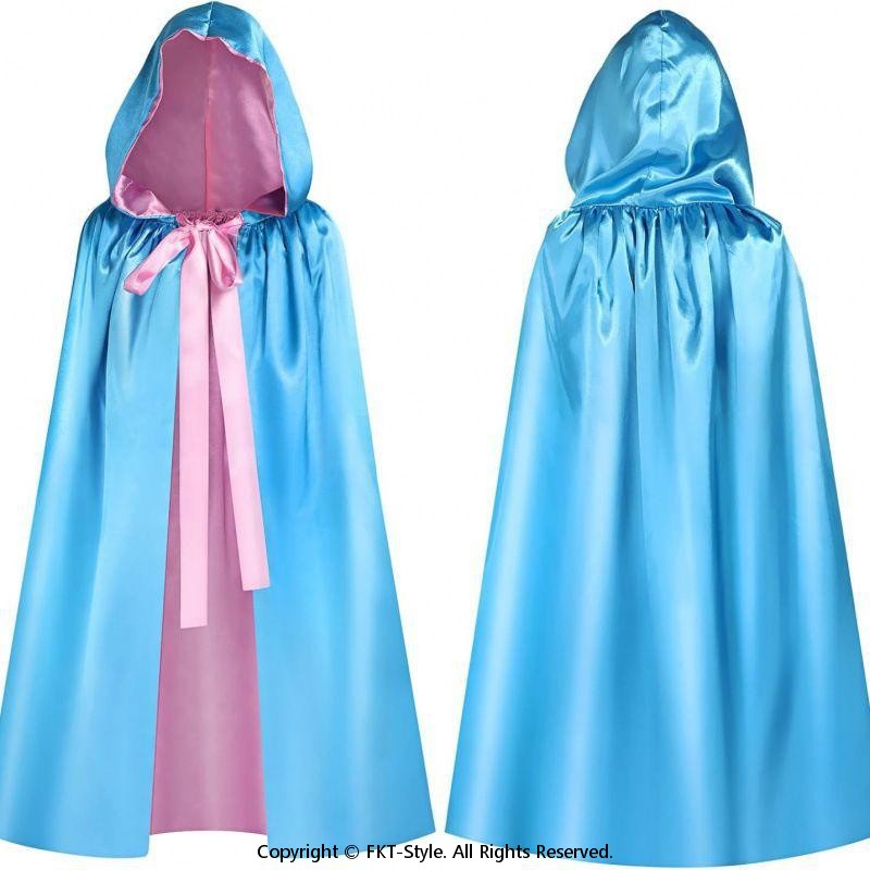 マント ハロウィン コスプレ 衣装 リバーシブル 両面カラー サテン生地 光沢感 アニメ キャラクター 舞台 演劇 イベント ロング丈(x2)