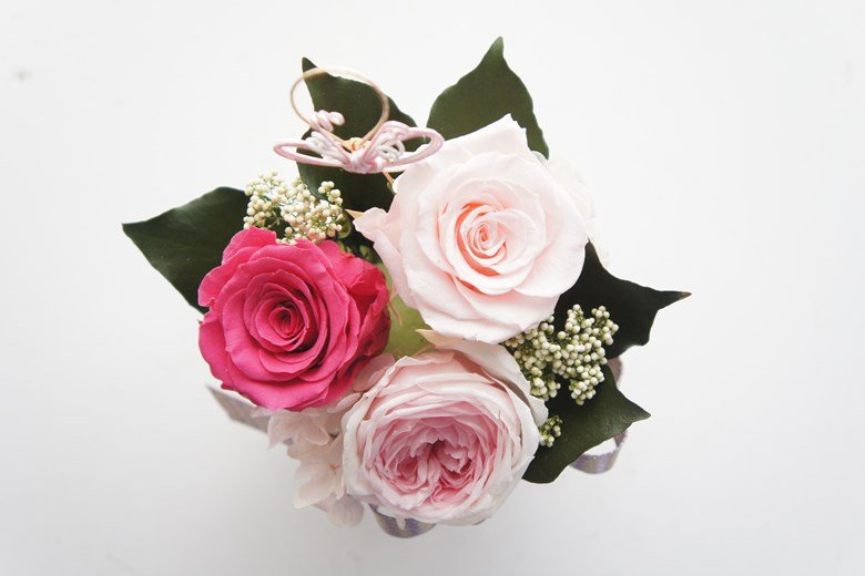 小笑満(こえみ) 桃 プリザーブドフラワー ギフト ブリザードフラワー フラワーギフト ブリザーブドフラワー 敬老の日 桃