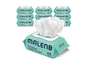 【プレミアム おしりふき】MALENB 純粋99％ 厚手シート 55g/m2 無添加 蓋つき 低刺激 保湿 ベビーワイプ (100枚入り×10個)