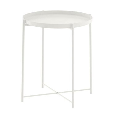 【IKEA(イケア)】 IKEA イケア GLADOM グラドム ベッドサイドテーブル 45x53 cm 50337820 　寝室　ベッドルーム　机　デスク おしゃれ　北欧　かわいい ガラス トレイ ホワイト