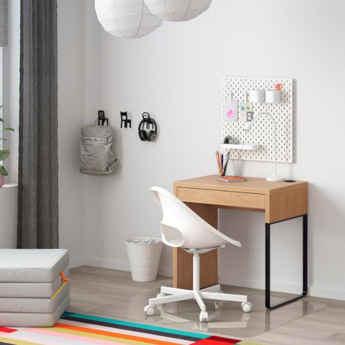 IKEA イケア MICKEデスク 子供用 机 デスク おしゃれ 北欧 かわいい 勉強机 オーク調 [2]