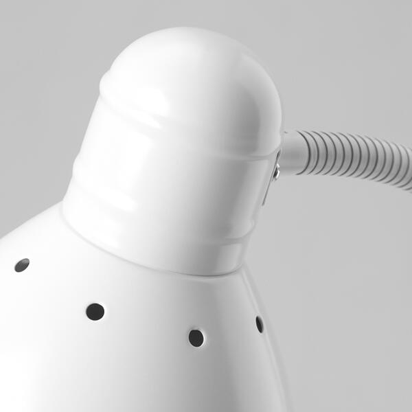 【IKEA(イケア)】 IKEA イケア LERSTA レールスタ ホワイト 白 ベッド サイド フロアランプ フロア ランプ 照明 LED LED電球 E26口金 球形 オパールホワイト 読書 アルミニウム おしゃれ スタンド リビング 寝室  子ども部屋 [3]