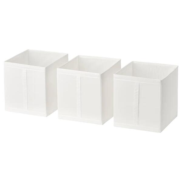 IKEA イケア SKUBB スクッブ 3ピース スクップ 収納ボックス ホワイト 白 収納棚 31x34x33 cm 収納ケース おしゃれ シンプル ベッド下 ベッド下収納 おすすめ 大人気　送料無料　 ikea