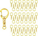 Lasoll キーホルダー金具 50個入り キーホルダー パーツ キーリング リング チャーム ストラップ ナスカン 回転フック 丸カン 付き ワンタッチ 手芸...
