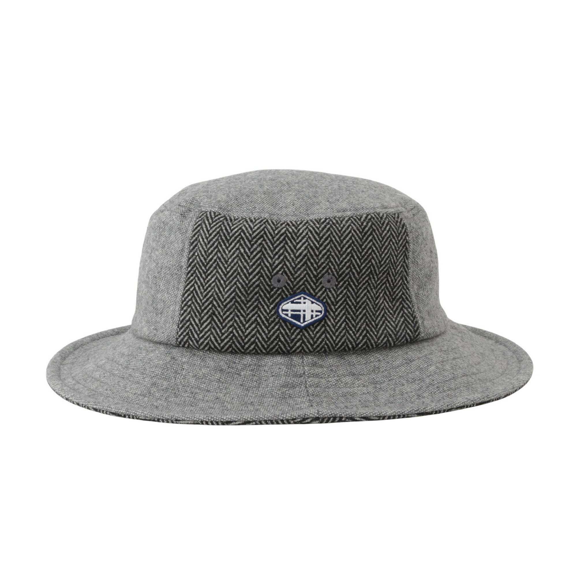 【送料無料】 FIDRA ゴルフ ネップツィード切り替えハット ミニマルロゴ フィット感 秋冬 メンズ グレー FD5UVB04