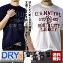 送料無料 アメカジNATIVE ミリタリーBADGE 空軍AIRFORCE プリント 吸汗速乾 メンズ 半袖Tシャツ【D1J】【パケ1】