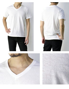 Hanes ヘインズ 3枚組 白T Tシャツ メンズ 半袖 Vネック インナー 3P HM1EG753【C3X】【パケ1】