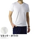 Vネック クルーネック 半袖Tシャツ メンズ トップス ふんわりパイル生地 無地 カットソー ストレッチ【E1G】【パケ2】 2