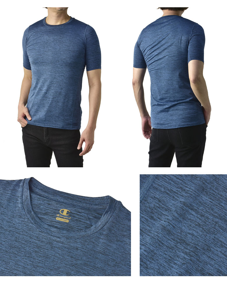 Champion チャンピオン ダブルドライTシャツ メンズ 吸汗速乾 UVカット 半袖 イン...