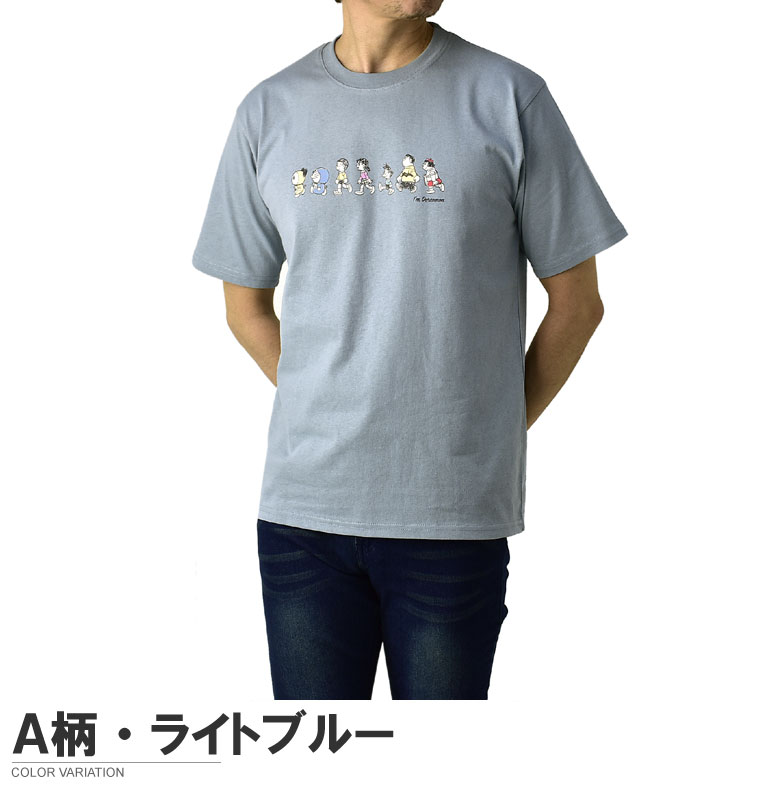 ドラえもん ジャイアン Tシャツ メンズ 半袖Tシャツ クルーネック バックプリント カットソー【R1F】【パケ2】