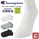 Champion チャンピオン ビッグメッシュ スニーカーソックス 3足組 抗菌防臭 C ODORLESS つま先かかと補強 CMSCY408 正規品