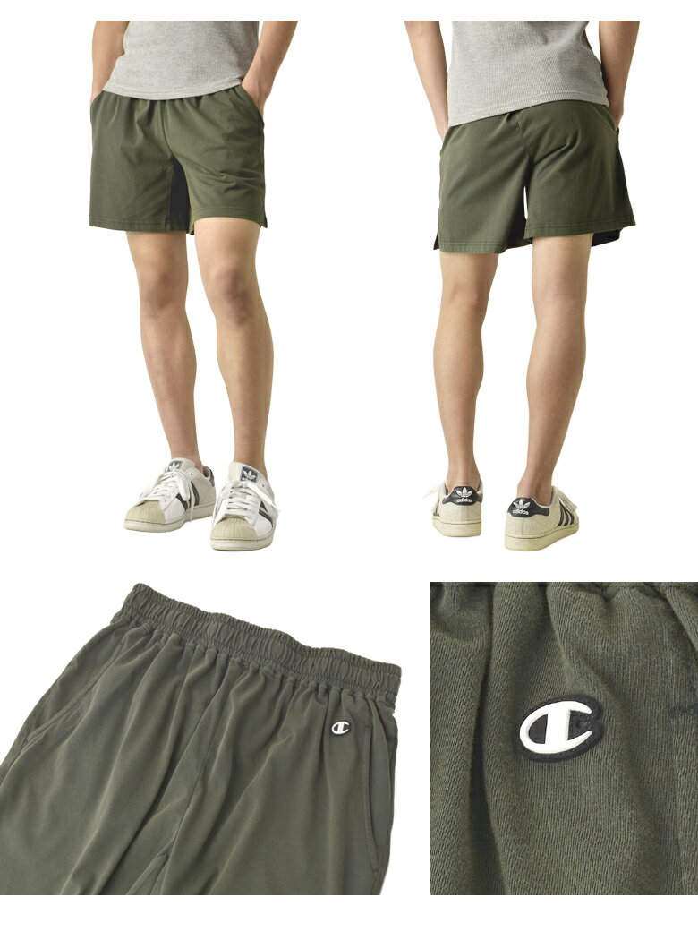 Champion チャンピオン メンズ ウォッシュ加工 ハーフパンツ 速乾 UVカット 接触冷感 遮熱 ポケット付き スポーツパンツ 短パン C3-BS503 ブランド 正規品【B8R】【パケ1】