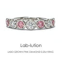 ラボグロウン ピンクダイヤモンド 0.25ct/6pcs プラチナ エタニティリング ［Lab-lution 025］人工ダイヤモンド CVD SDGs≪※FLAGS発行クーポン対象外アイテム≫