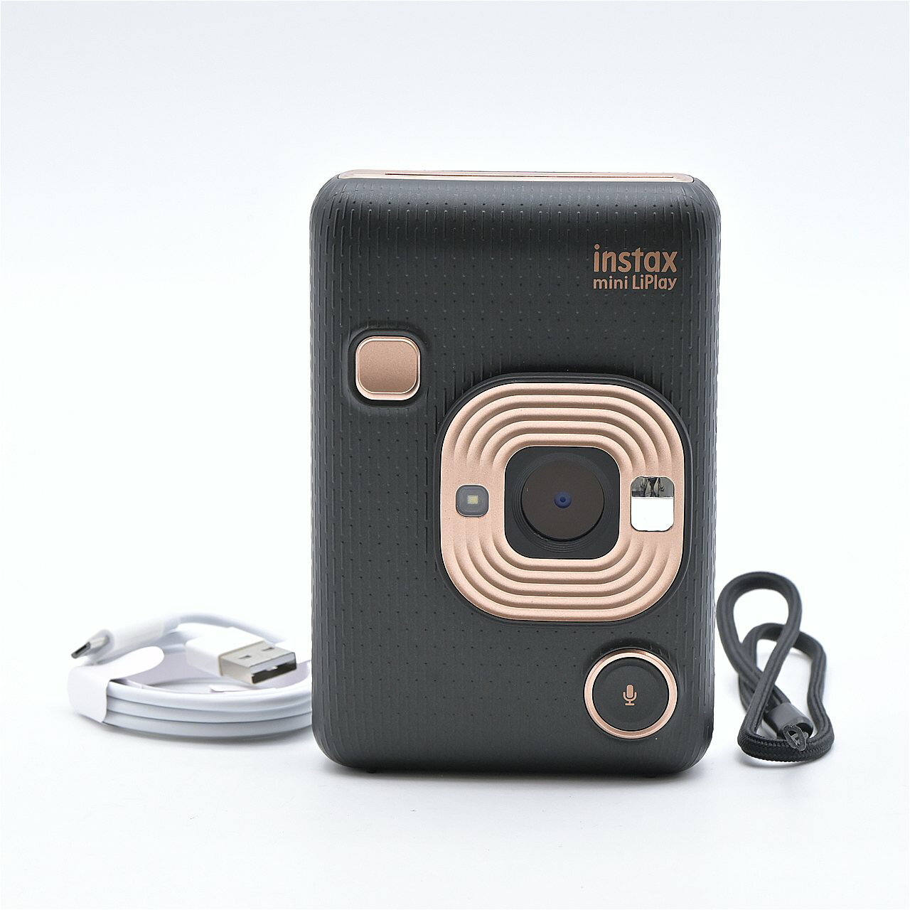 FUJIFILM フジフイルム instax mini LiPlay エレガントブラック チェキ インスタントカメラ/スマホプリ..