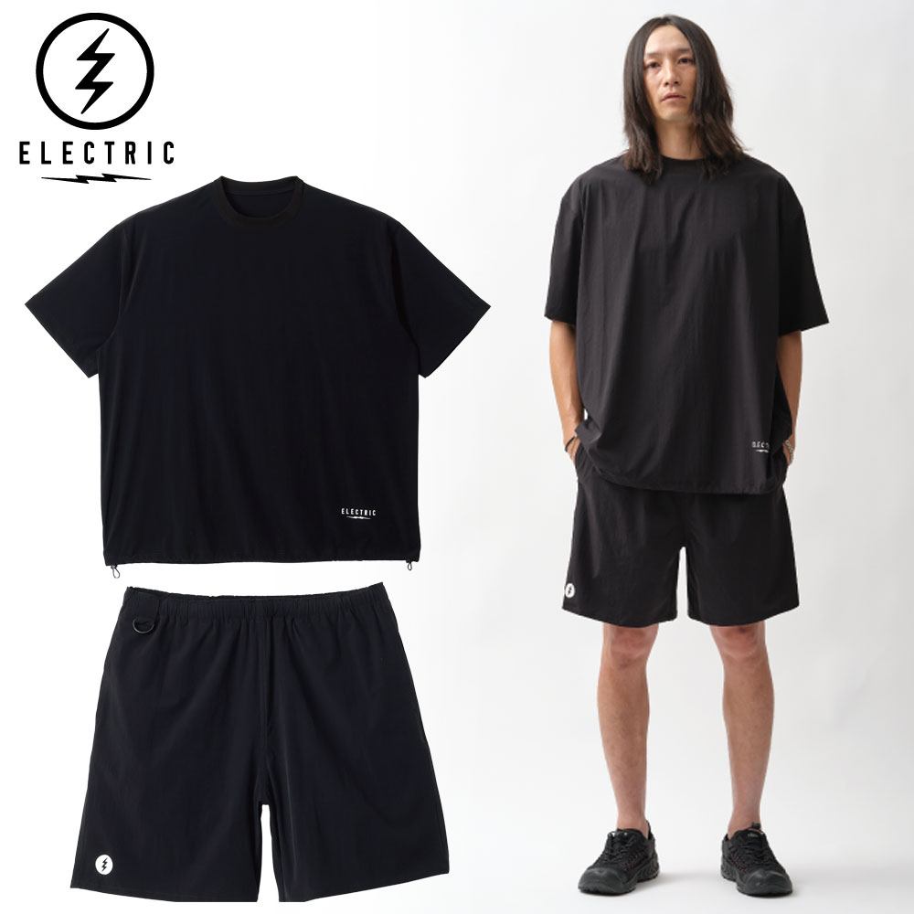 Rakuten - 【ELECTRIC /エレクトリック】セットアップ Tシャツ 半袖 ハーフパンツ /STRETCH SET UP E26ST21｜ストレッチナイロン アウトドア ストリート スケーター スポーティ メンズ ファッション