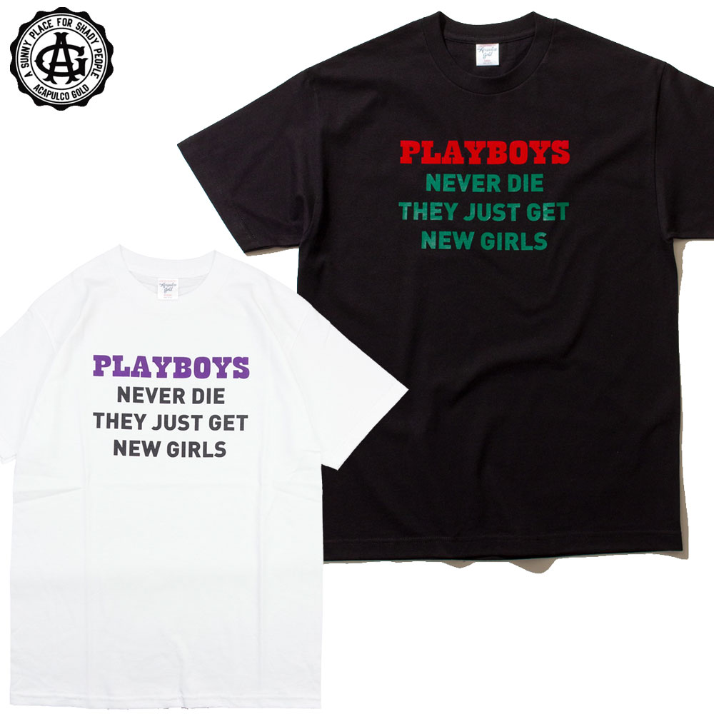 【Acapulco Gold/アカプルコゴールド】 Tシャツ 半袖/PLAYBOYS TEE｜ストリート スケーター メンズ レ..