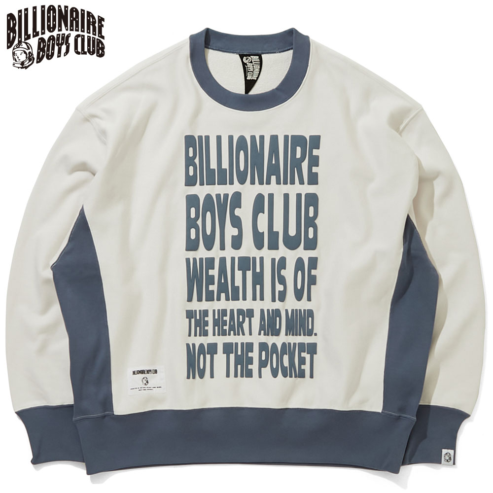 クルースウェット トレーナー/PUFF PRINT 2TONE COTTON SWEATSHIRT BBCJP241K002｜BBC パフプリント クルーネック スウェット ストリート スケーター メンズ ファッション