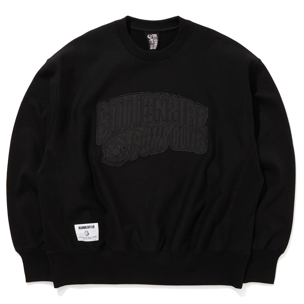 【BILLIONAIRE BOYS CLUB / ビリオネアボーイズクラブ】クルースウェット/APPLIQUE LOGO SWEATSHIRT ARCH LOGO BBCJP243K004｜BBC クルーネック スウェット トレーナー ファレルウィリアムス ストリート スケーター メンズ レディース ファッション