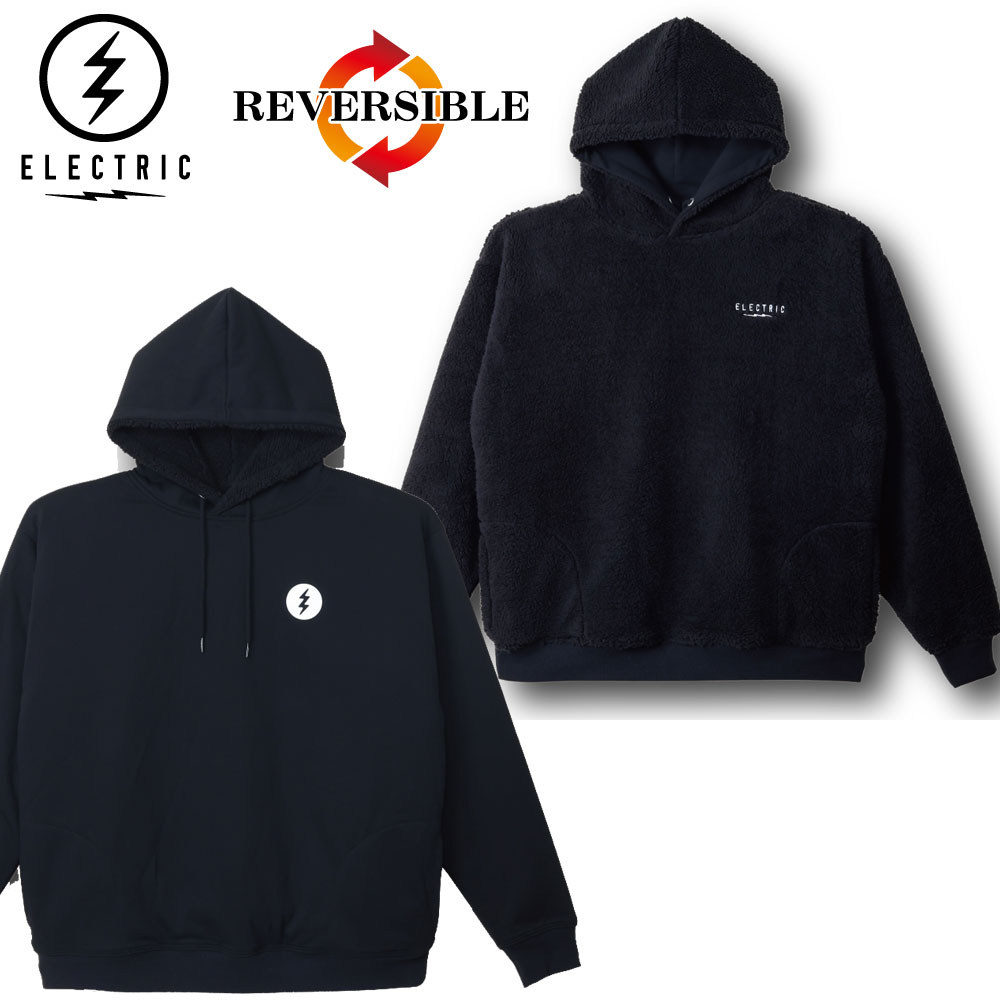 Rakuten - 【ELECTRIC /エレクトリック】リバーシブル プルオーバーパーカー フーディー/ICON LOGO REVERSIBLE HOOD E25FU20｜ボアフリース 撥水 スウェット 防寒 ストリート アウトドア メンズ レディース