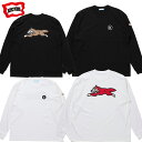 【ICE CREAM/ アイスクリーム】コットン 長袖 Tシャツ ロンT/EMBROIDERED LOGO COTTON LS T-SHIRT RUNNING DOG ICEJP241T004|ロングスリーブ Tシャツ ストリート スケーター メンズ ファッション