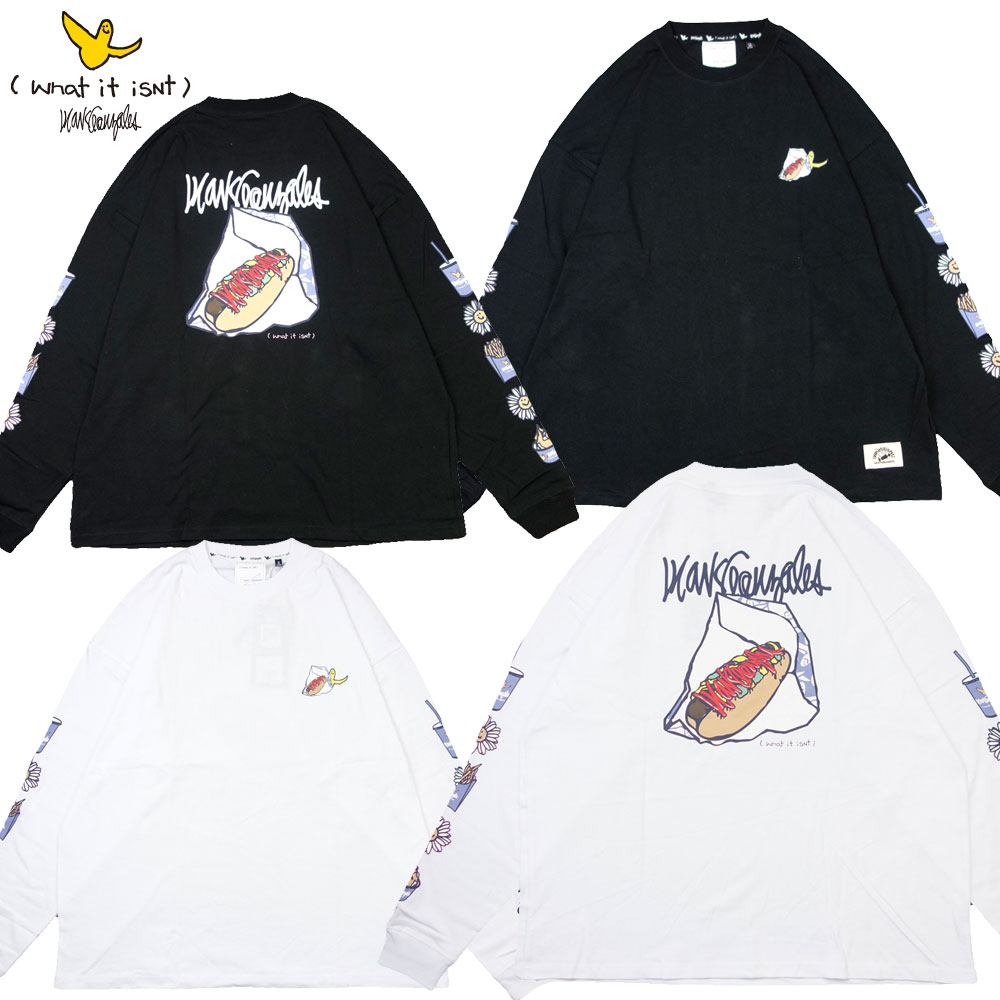 【(What it isNt）ART BY MARKGONZALES / (ワットイットイズント) アートバイ マークゴンザレス】Tシャツ 長袖 ロンT オーバーサイズ/SKATE BOARDS LINE BIG L/S TEE 2H7-14328｜ストリート スケーター メンズ レディース ファッション