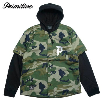 【Primitive/プリミティブ】ベースボールフーディーレイヤードパーカー/TWO-FERBASEBALLSWEAT