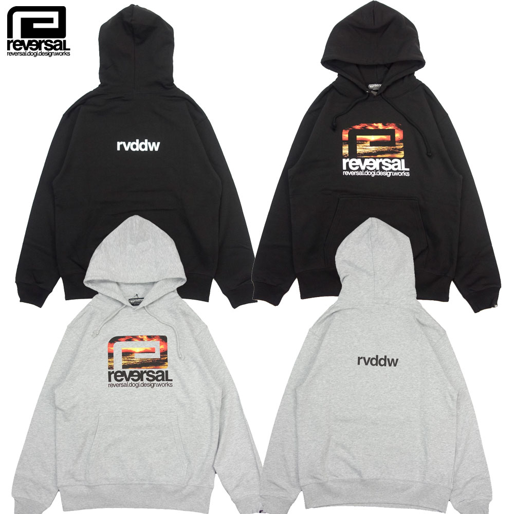 【reversal/リバーサル】プルオーバーパーカー/SUNSET BIGMARK HOODY rv22ss204｜裏パイル地 サンセット ビッグマーク フーディー