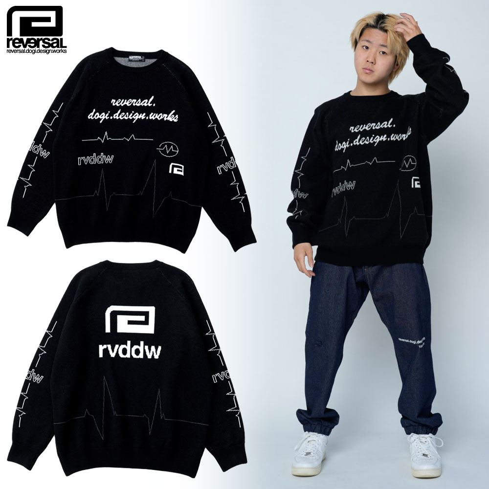 Rakuten - 【reversal/リバーサル】クルーネック ニット セーター/ECG HIGH GAUGE KNIT CREW NECK rv25aw401｜ハイゲージニット ストリート カジュアル