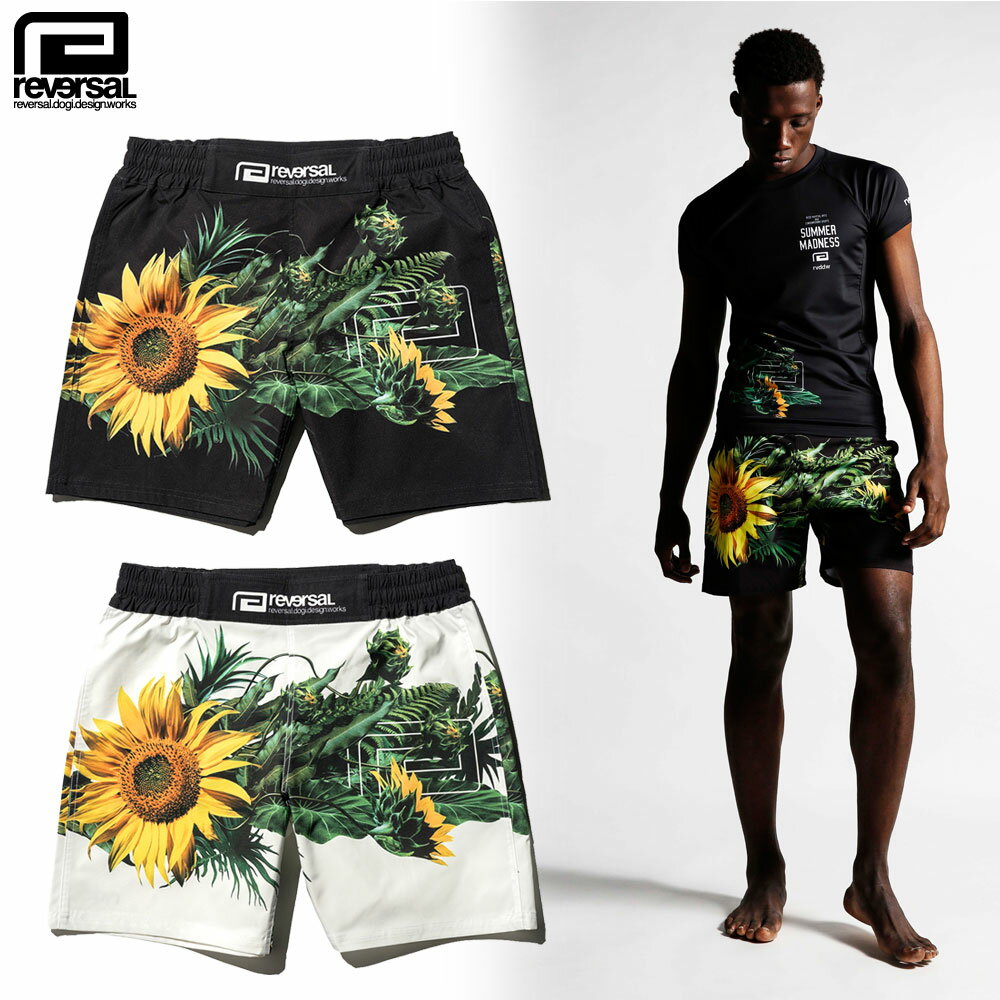 ファイトパンツ ハーフショーツ/SUNFLOWER FIGHT SHORTS（SHORT LENGTH / NO POCKET）rv23ss604｜ハーフパンツ ショートレングス ポケット無し ジム フィットネス トレーニング アクティブ スポーティ